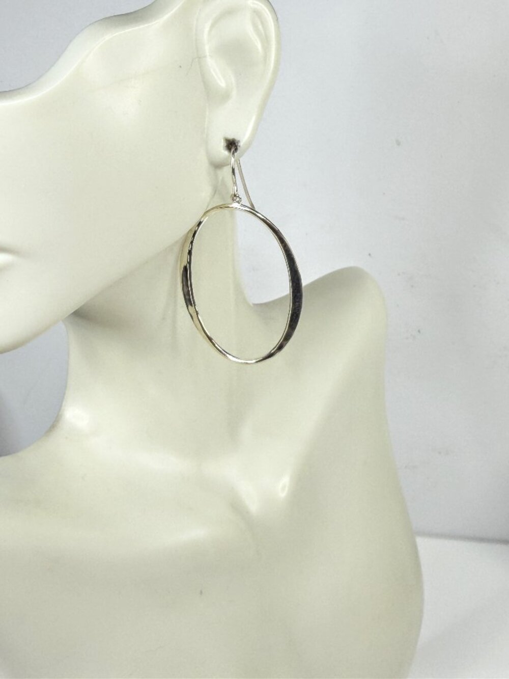 RLM Studio Robert Lee Morris Sterling Modernist Oval Dangle Earrings JR2154